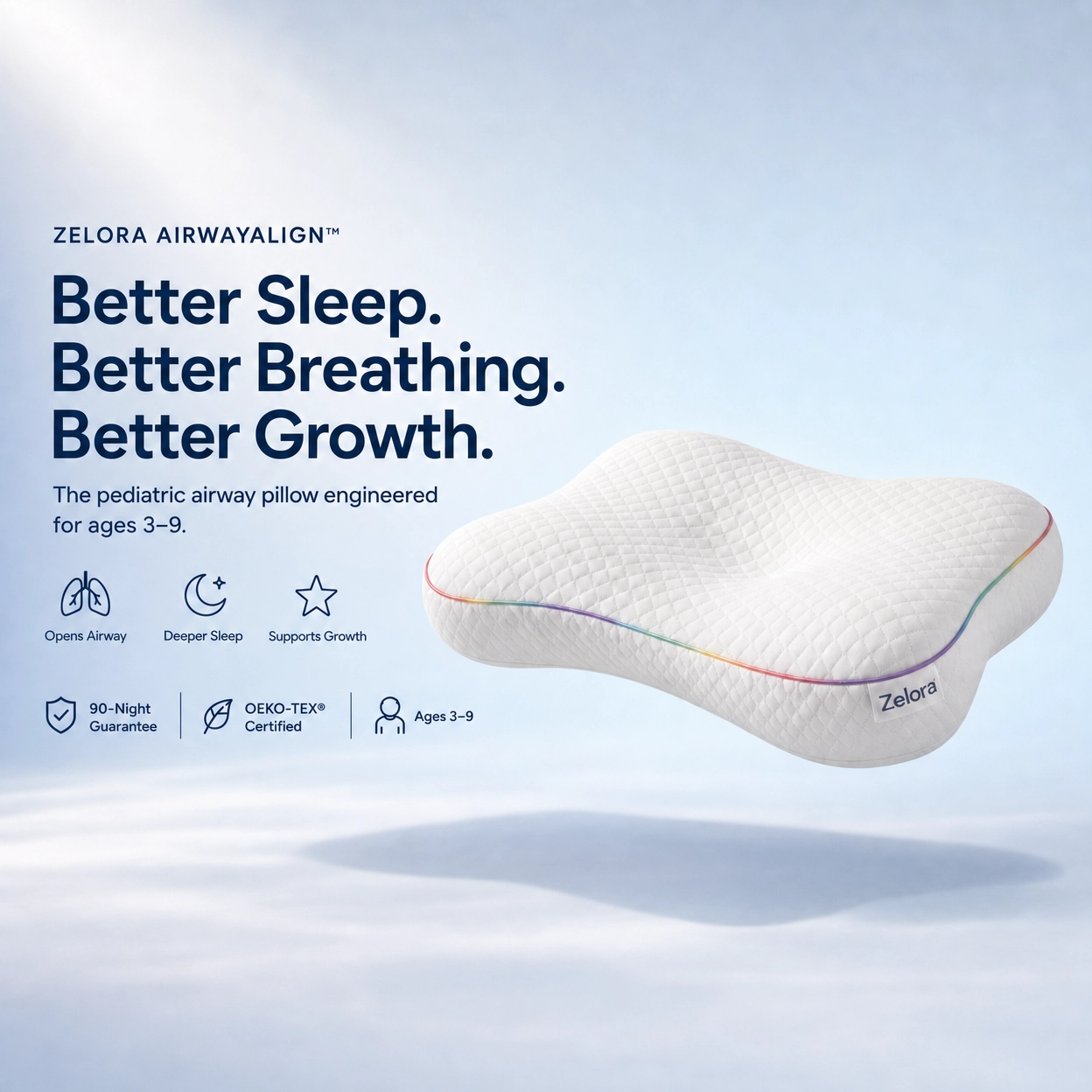 Zelora AirwayAlign™ Kids Pillow