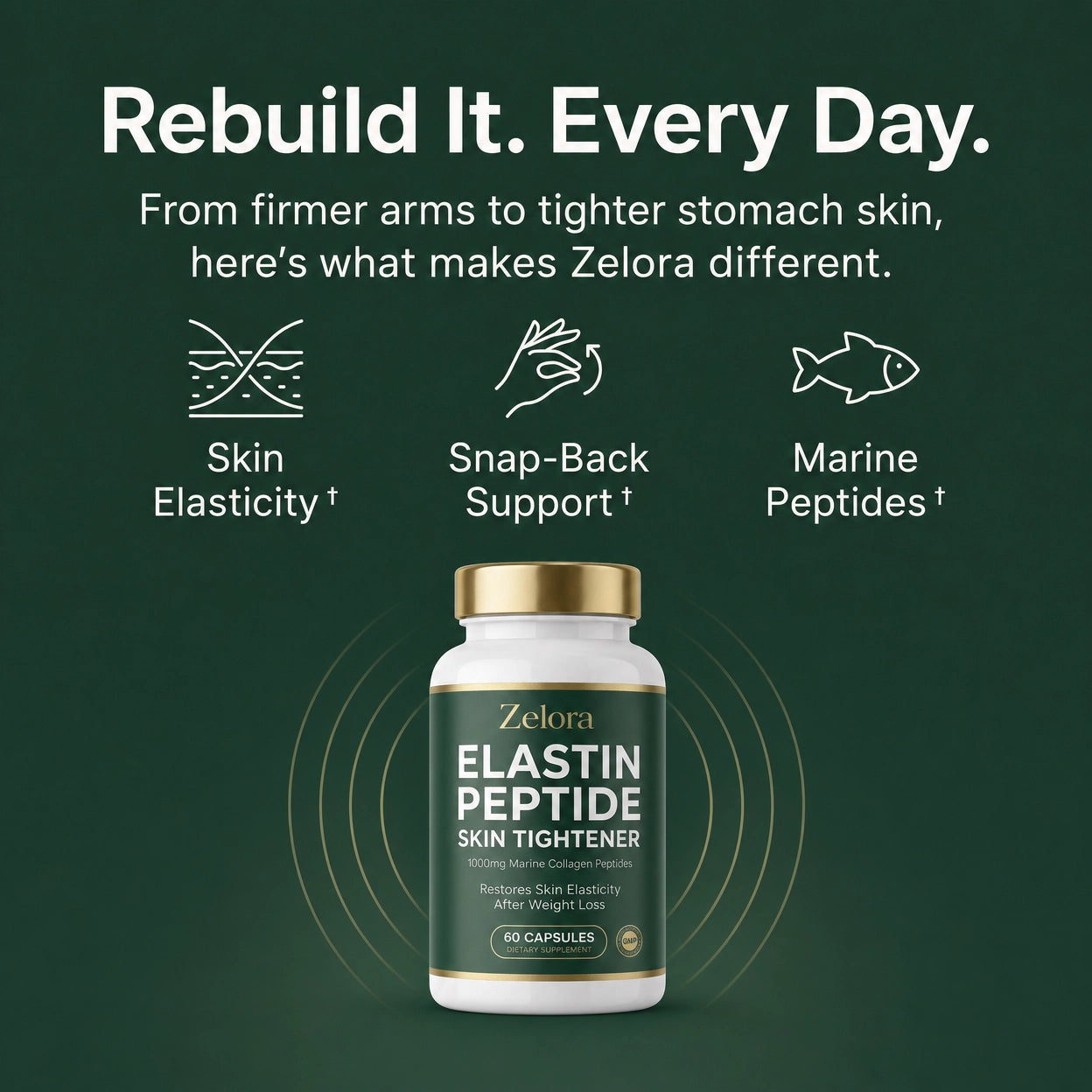 Elastin Peptide Skin Tightening Formula by Zelora