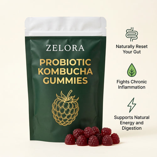 Zelora Kombucha Probiotic Gummies