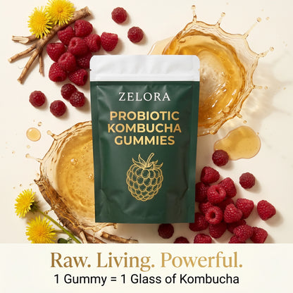 Zelora Kombucha Probiotic Gummies