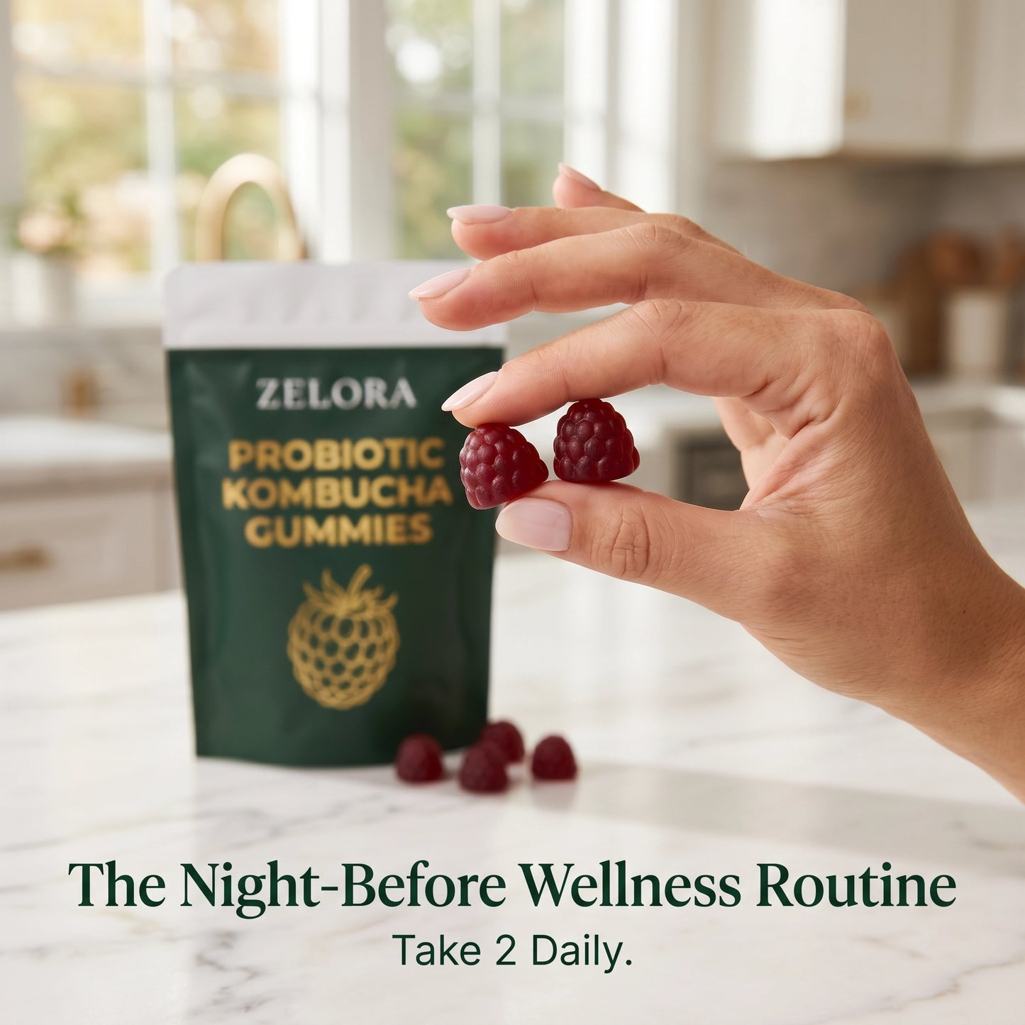 Zelora Kombucha Probiotic Gummies